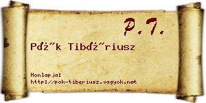 Pók Tibériusz névjegykártya